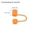 thumbnail image 2 of 24Pack Straw Cover Cap, Orange Silicone Straw Tips Cover Fits 10mm/0.39" OD Drinking Straws, 2 of 6