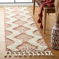 thumbnail image 2 of SAFAVIEH Moroccan Tassel Desmond Southwestern Shag Runner Rug, Orange/Ivory, 2'3" x 8', 2 of 8