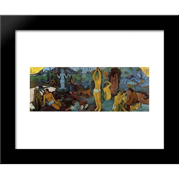Where Do We Come From What Are We Where Are We Going 20x24 Framed Art Print by Paul Gauguin