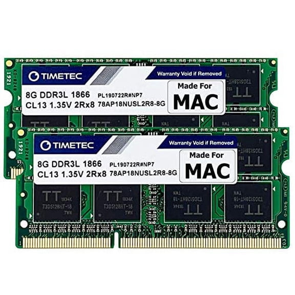 Timetec Timetec 16Gb Kit(2X8Gb) Compatible For Apple Late 2015 Imac (27-Inch W/Retina 5K Display) Ddr3L 1867Mhz / 1866Mhz Pc3L-14900 2Rx8 Cl13 1.35V 204 Pin Sodimm Memory Module Mac Ram Upgrade For I