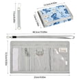 thumbnail image 3 of JIALIOU Nylon Trifold Card Wallet with ID Window Zipper Pocket for Men Women Teen Blue Butterflies and Flowers, 3 of 7