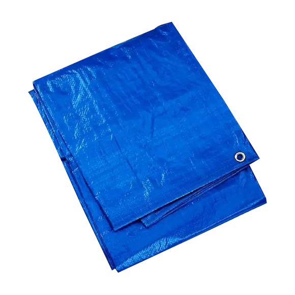 Lonas Now Lona de plástico resistente de 40 x 60 pies - Lona de polietileno azul Cubierta impermeable de 6 mil con ojales de aluminio Bordes reforzados Polietileno resistente a desgarros para acampar