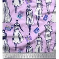 thumbnail image 1 of Soimoi Polyester Crepe Fabric Women & Camera Fashion Fabric Prints by Yard 52 Inch Wide, 1 of 3