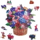 thumbnail image 1 of Rompecabezas de madera con forma de cesta de flores de 120 piezas, 1 of 7