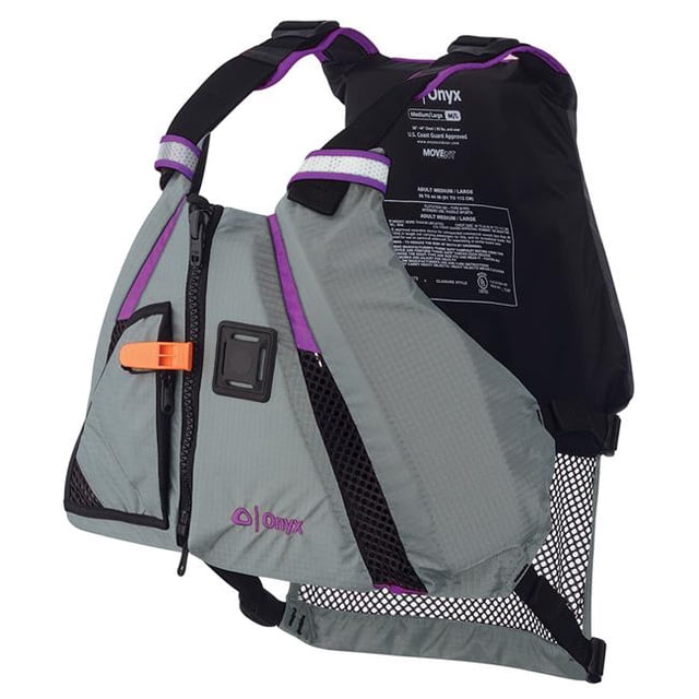 Onyx Outdoor Movevent Dynamic Paddle Sports Vest, Purple & Grey - Extra Large & 2XL