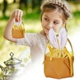 thumbnail image 2 of Easter Basket,Easter Bunny Gift Bags,Rabbit Ear Velvet Bags with Drawstrings,4 x 3 Inch Bunny Gift Pouches Party Favors for Easter Basket Party Supplies Candy Treat Jewelry(Yellow), 2 of 9