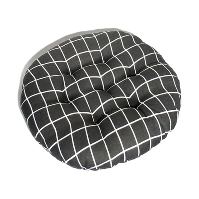 Matsuzay Almohadilla multiusos para máxima comodidad en todas partes Cojín para sentarse Cómodo cojín para silla Cojín para respaldo Decoración del hogar Rejilla negra 50cm*50cm*9cm