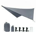 thumbnail image 6 of SPRING PARK Hammock Camping Tarp Rain, Waterproof Tent Shelter Canopy Sunshade Cloth Picnic Mat for Outdoor Awning Hiking Beach Canopy - Included Floor Nail & Rope, 6 of 7