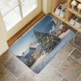thumbnail image 4 of Merry Christmas Christmas Tree Linen Nonslip Floor Mat, Entryway Doormat Durable Low-Profile Mat Home Decor, Throw Rugs Washable Kitchen Bathroom Laundry Bedroom Living Room Door Mat 30x17in, 4 of 6