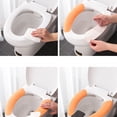 thumbnail image 5 of Cojín de invierno reutilizable lavable del cojín del asiento del inodoro del calentador del cuarto de baño, 5 of 5