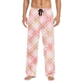 thumbnail image 2 of Fewfanhot Men's Plaid Pajama Pants - Casual Print Loose Fit Elastic Waist Bottoms Lounge Pants with Pockets, 2 of 9