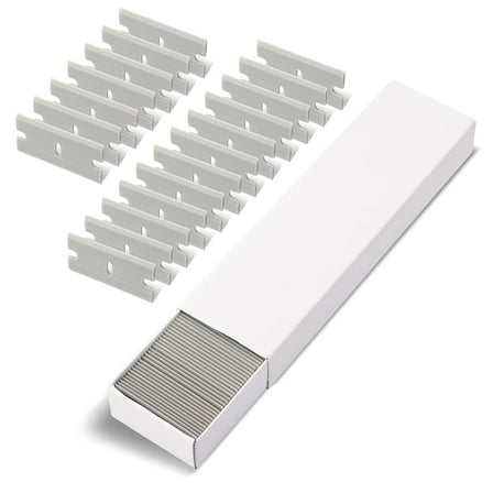 100 PCS Plastic Razor Blades Double Edges for 1.5\