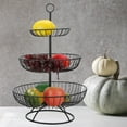 thumbnail image 1 of Fruit Tray, Durable Fruit Plate, 3-Tier Fruit Dish, Kitchen For Home Black, 1 of 8