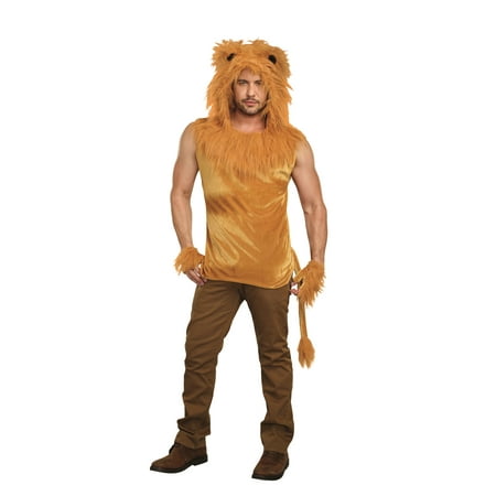 Dreamgirl Men's King Of The Jungle Lion Costume Shirt