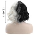 thumbnail image 2 of Pelucas de Cruella de Vil para mujer, cosplay, cabello rizado, pelucas onduladas cortas., 2 of 3