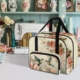 thumbnail image 2 of ZIATUBLE Hummingbird Flower Carrying Travel Storage Universal Sewing Machine Supplies Organizer with Zipper Organizer Bag with 4 Bottom Rubber Pads to Prevent Scraping Decor Accessories, 2 of 7
