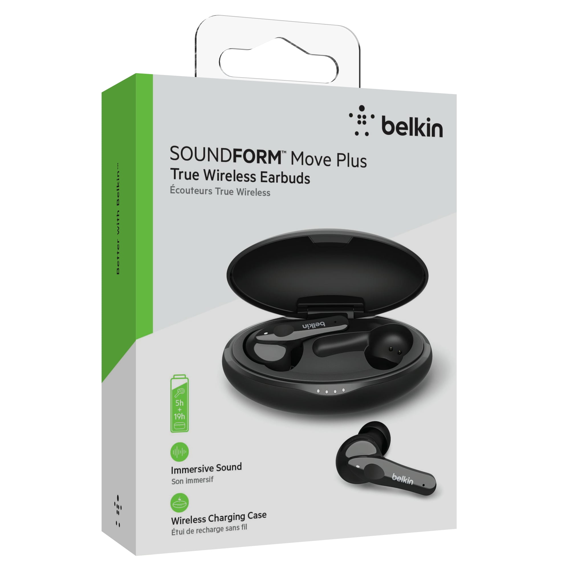 Belkin SoundForm Move Plus Auriculares Inalámbricos con Estuche de