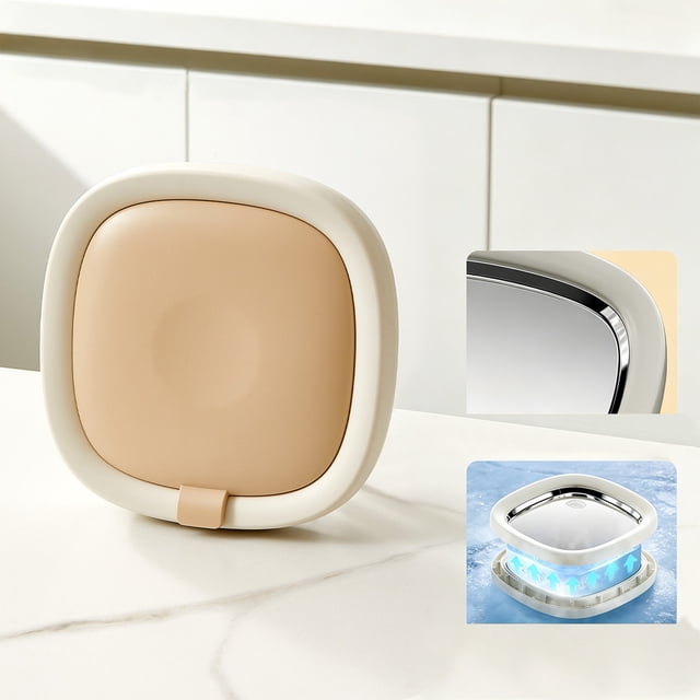 Linnome Stainless Steel Yogurt Frying Ice Cream Maker Small Homemade Ice Frying Tray with 2 Spatulas