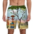 thumbnail image 2 of Goofa African Women Printed Men's Swim Trunks Board Shorts Quick Dry Mens Swimming Trunks with Compression Liner,Breathable Fit Hawaii Beach Shorts-, 2 of 9