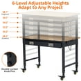thumbnail image 2 of EastVita 72" x 25" Adjustable Workbench 2000 Lbs Capacity, Rubber Wood Shop Table Heavy Duty Workstation with Drawer Table, Backplate, Metal Frame, Wood Top Workbench, 2 of 6