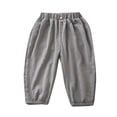 thumbnail image 2 of CQONEPT Girl's Pants Baggy Lounge Elastic Waist Jogger Pant Athletic Running Soft Lightweight Tapered Pants Gray 1 Years, 2 of 3