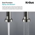 thumbnail image 3 of Kraus Dual Function Kitchen Faucet Sprayer in Stainless Steel, 3 of 7