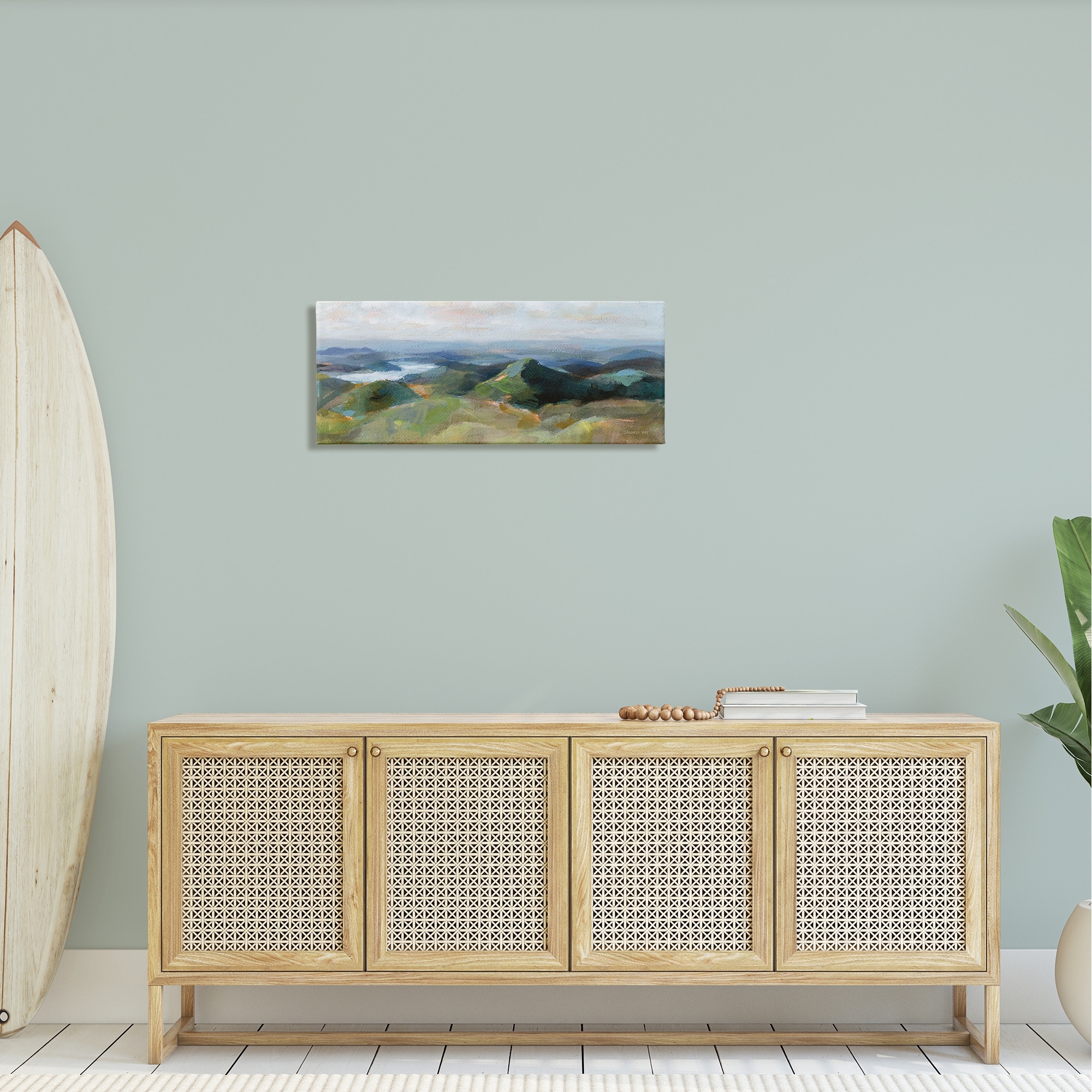 Stupell Industries Vivid Abstract Aerial View Mountain Top Hills Painting Gallery Wrapped Canvas Print Wall Art, Design by Danhui Nai