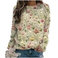 thumbnail image 2 of Amzcrzy Sweat-Shirt pour Femmes Imprimé Manches Longues Col Rond Blouse Chandails en Molleton de la Saint-Valentin pour Femmes Chemises à Manches Longues pour Femmes Chandail Chandail en Molleton Col Rond S, 2 of 3