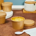 8 oz To Go Soup Containers with Lids, Disposable Paper Bowls (50 Pack