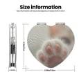 thumbnail image 3 of Goofa Raindrop Kitten Paw Pattern Pocket Mirror, Portable Makeup Mirror,Travel Makeup Mirror,Dual-Sided Compact Mirror,Gift Makeup Mirror-Heart Shape, 3 of 9