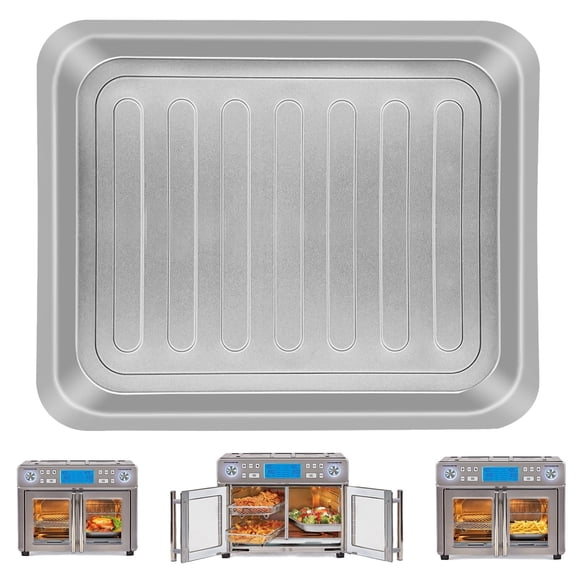 GWY Air Fryer Tray for Dual Zone 360 Air Fryer Oven 25 QT Extra Large, 14''×12'' Stainless Steel Air Fryer Accessories Grill Pan Grill Plate Crisper Plate Replacement Parts Rack