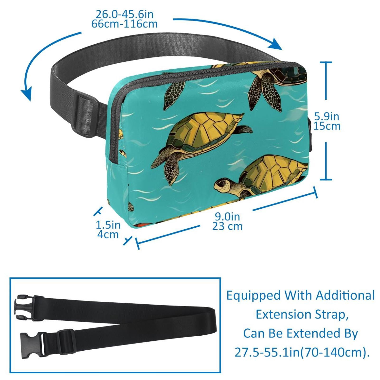 Sea turtles Lightweight Adjustable Extension Strap Unisex Fanny Pack Waist Pack Cross Body Bag