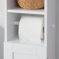 thumbnail image 5 of Haotian  FRG177-W, Free Standing Bathroom Toilet Paper Roll Holder Storage Cabinet - White - White, 5 of 8