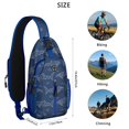 thumbnail image 5 of Crossbody Sling Backpack for Women Men Shark Fish Art Pattern Shoulder Sling Crossbody Casual Chest Bag for Travel Sports Running Hiking, 5 of 6