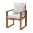 thumbnail image 6 of Weston Eucalyptus Wood Outdoor Dining Chairs with Gray Cushions/Set of 2, 6 of 7