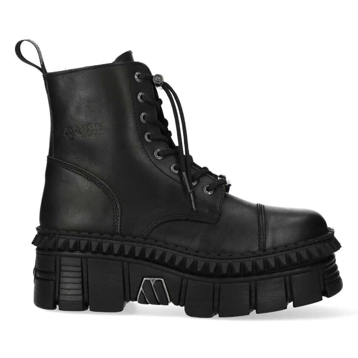 NEW ROCK 591-S15 Boots CAMOUFLAGE Flame Metallic Black