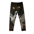 thumbnail image 2 of Odeerbi Toddler Girls Leggings Halloween Ghost Print Stretchy Tights Pants 3-8 Years Kids Soft Comfortable Ankle Length Printed Leggings Black, 2 of 5