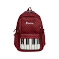 thumbnail image 4 of FUZHIQ Piano School Backpack for 3rd 4th 5th 6th Grade, Cute Polka Dot Piano Music Bookbag, Multi Pocket Lightweight for Ages 7-13 Elementary Back to School Bag, Red, 4 of 4