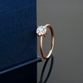 thumbnail image 4 of Gem Stone King 10K Rose Gold IGI Certified Lab Grown Diamond Solitaire Engagement Ring for Women | 1 Ct Round Cut | E-F Color | VS1-VS2 Clarity | Size 9.5, 4 of 6