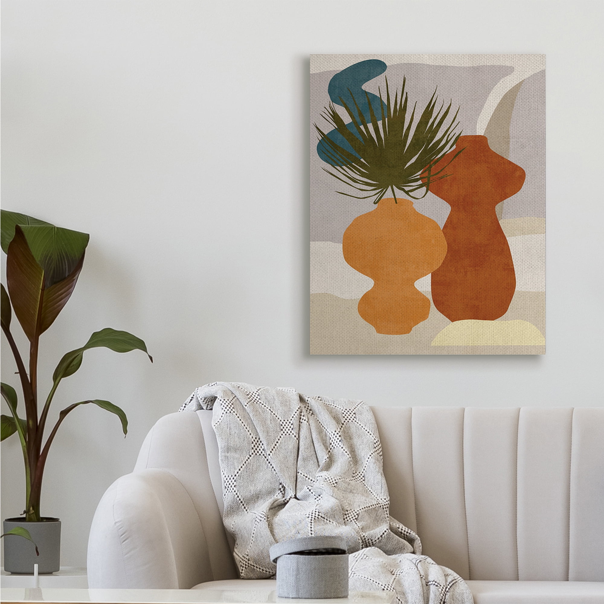 Stupell Industries Western Abstract Vases Brown Orange Green,30 x 40,Designed by Melissa Wang