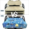thumbnail image 5 of Uorisanigo Blue Starfish Print Golf Cart Seat Covers for EZGO TXT RXV/Club Car DS Precedent, Universal Golf Cart Seat Towel Blanket, Sweat Absorption Non-Slip Easy to Install, 5 of 7