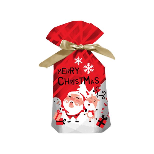 Christmas party Bolsas de regalo con cordón navideño, accesorio de organización de regalos, 50 Uds.