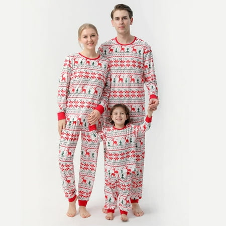 

Dadaria Matching Family Christmas Pajamas Christmas Woman Mother Printed Xs Family Matching Conjoined Home Pajamas Set White Women L