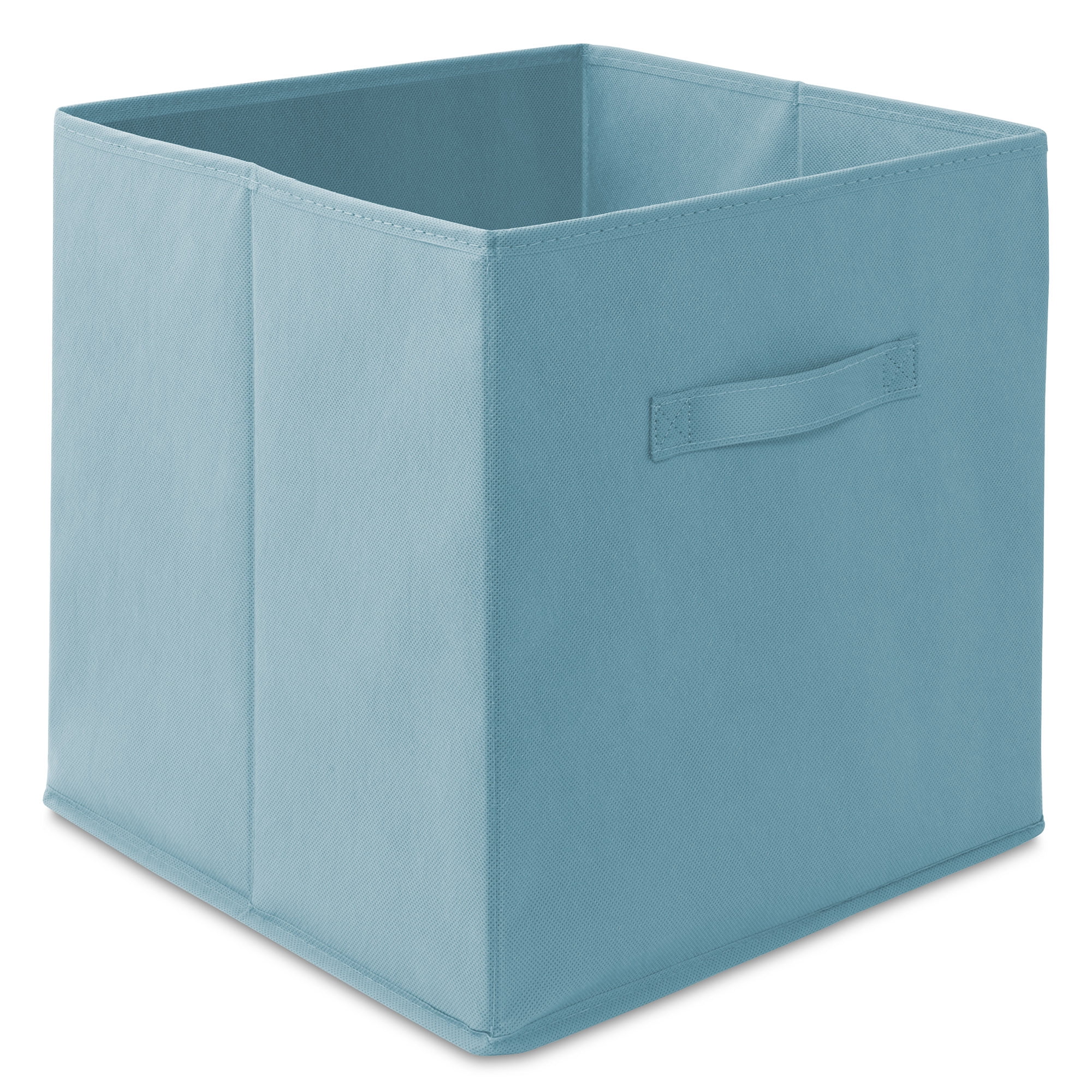 Casafield Set of 6 Fabric Storage Cube Bins, Baby Blue - 13" Collapsible Foldable Cloth Baskets for Shelves and Cubby Organizers