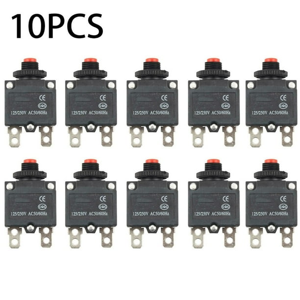 10x 10A amp reset button fuse thermal overload fuse HT01A WP01