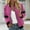 Hot Pink, variant on Aloohaidyvio Women's Casual Zip Up Bomber Fall Winter Spring Long Sleeve Coat Stand Collar Lightweight Short Outwear Tops
