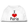 I Love Paris Screen Print Shirts White XL (16)