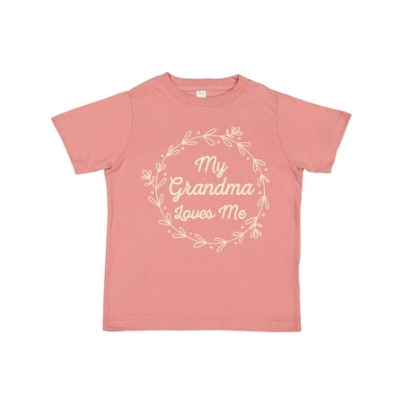 

Inktastic My Grandma Loves Me Grandchild Gift Toddler Toddler Girl T-Shirt