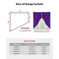 thumbnail image 6 of Black Purple Plaid Swag Valances for Windows, Farmhouse Simple Buffalo Checked Rod Pocket Sheer Valances for Small Windows, Swag Toppers Light Filtering for Kitchen Living Room 2 Panels 28''x36'', 6 of 6