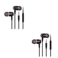 thumbnail image 2 of Tholdsy Auriculares con cable en el oído Auriculares con reducción de ruido Auriculares universales para viajes deportivos para caminar con negro + rosa 2piezas, 2 of 6